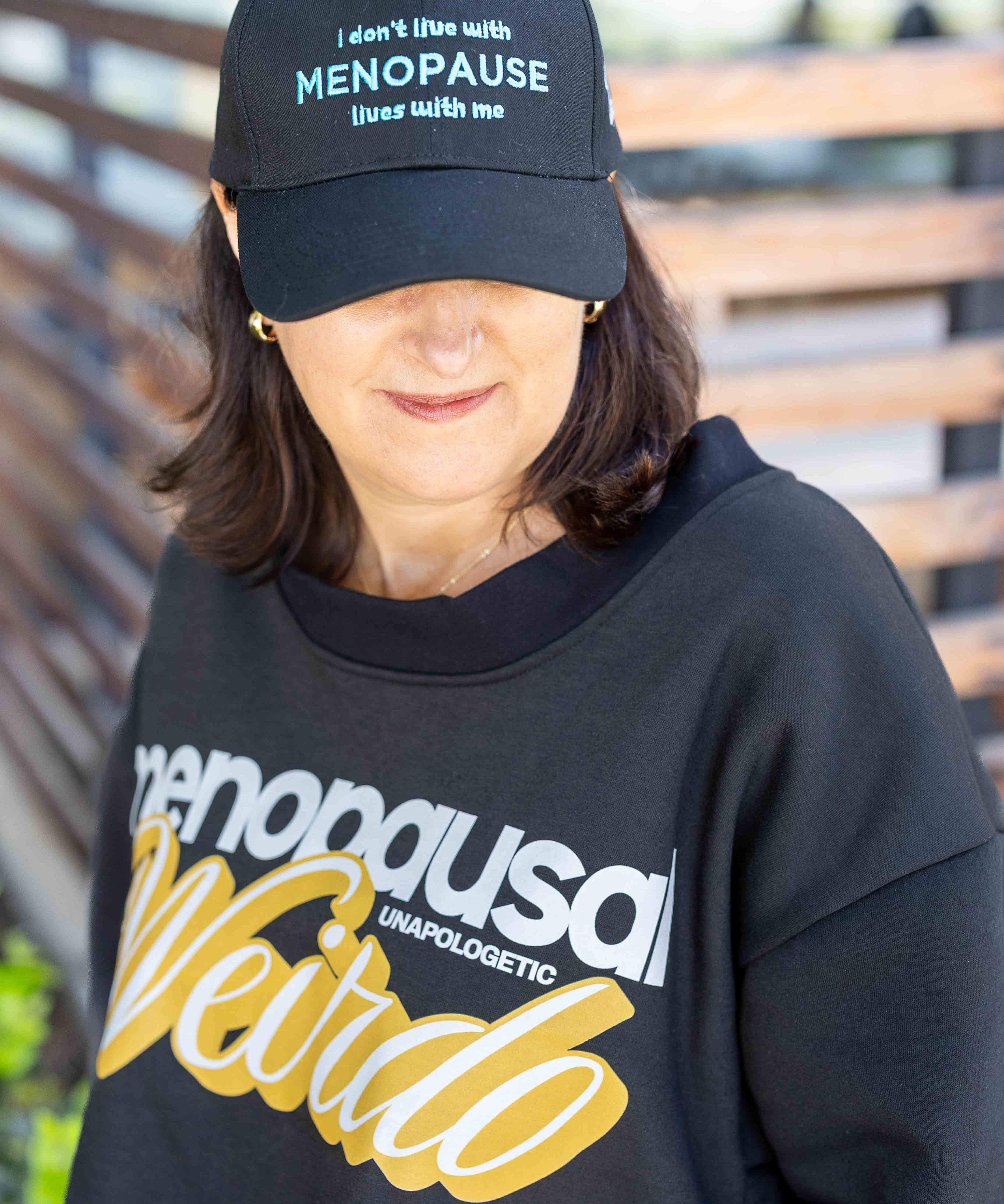 I Don't Live With Menopause Hat - Black