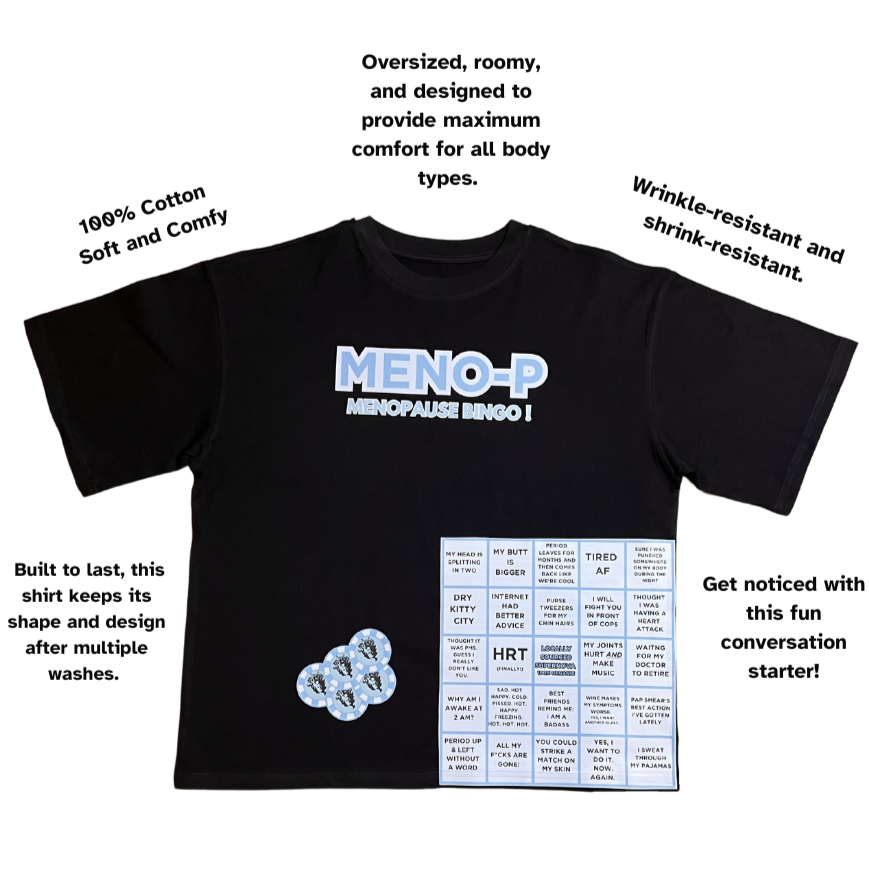 Menopause Bingo Oversize Tee